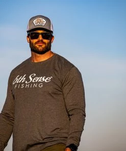 6th Sense Fishing Brushpiler - L/S Tee - Heather Metal Long Sleeve Tees