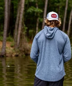 6th Sense Fishing Sensory Hooded Sun Shirt - Indigo