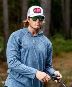 6th Sense Fishing Sensory Hooded Sun Shirt - Indigo