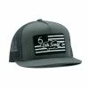 6th Sense Fishing Headwear 6 Flag - Flat Bill - Charcoal/Black