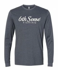 6th Sense Fishing Long Sleeve Tees 6 Bones - L/S Tee - Charcoal