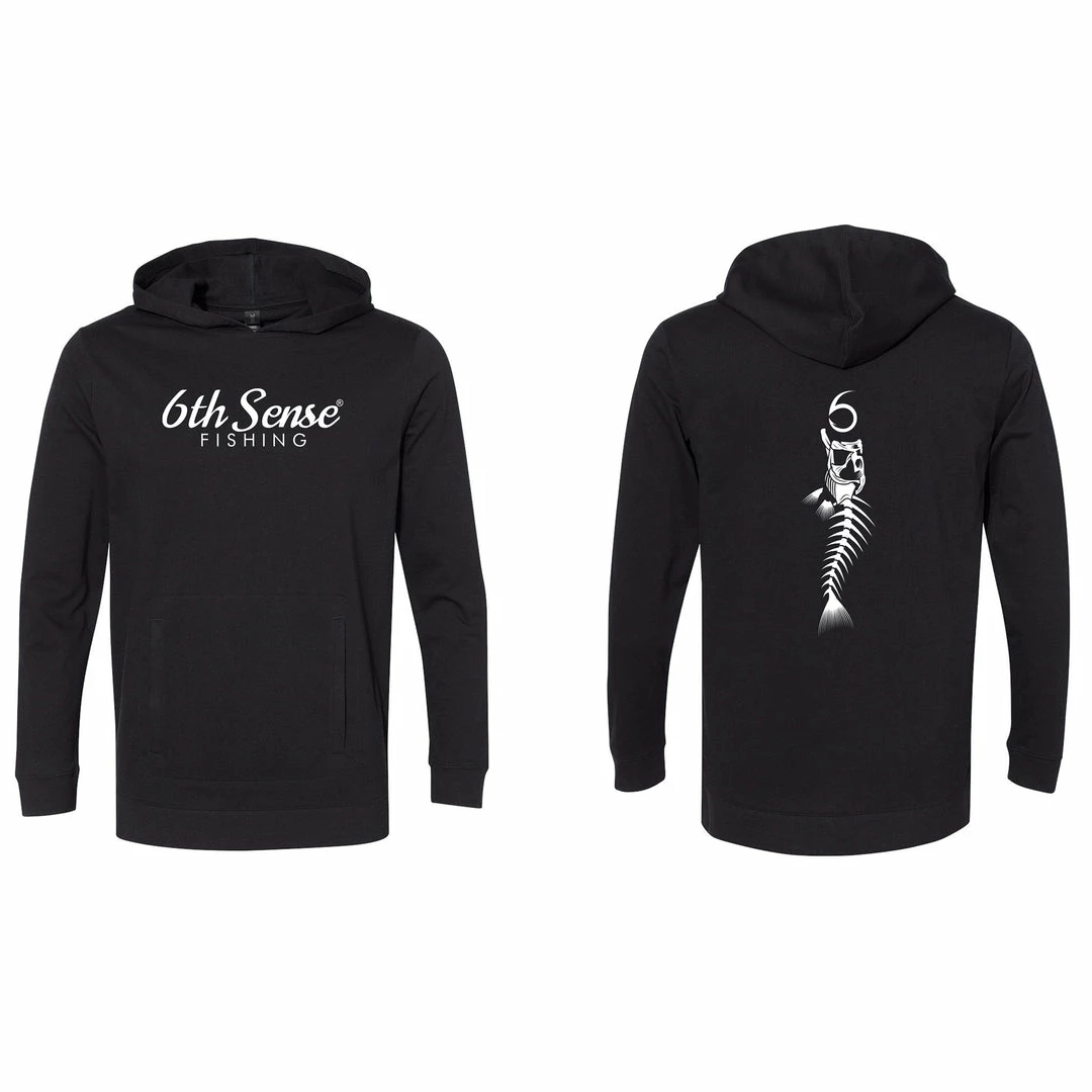 6th Sense Fishing 6 Bones - Lightweight Hoodie - Black 3 6th Sense Fishing 6 Bones - Lightweight Hoodie - Black