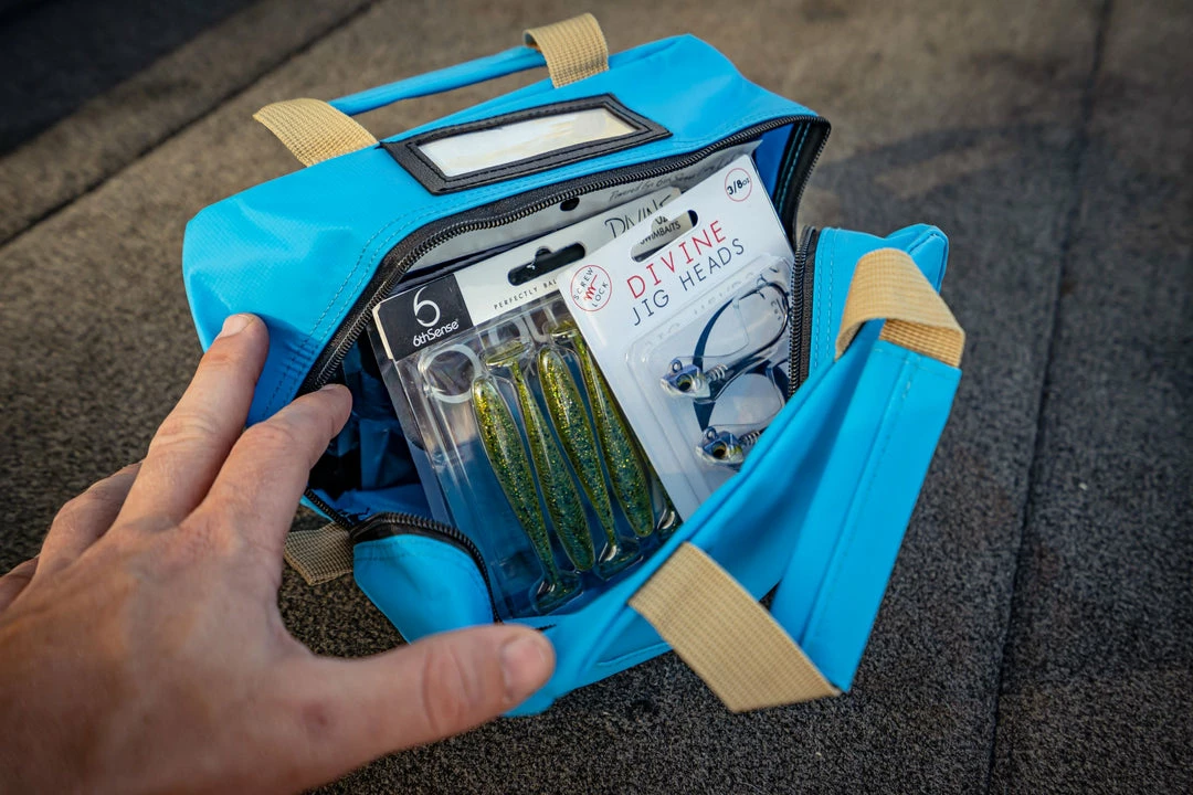 6th Sense Fishing Small Bait Bag - Blue Gear 7 6th Sense Fishing Small Bait Bag - Blue Gear