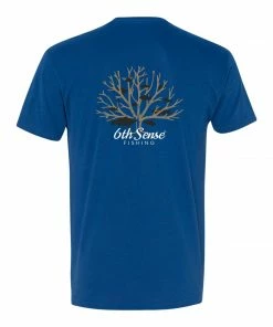 6th Sense Fishing Brushpiler Tee - Royal Blue Tee Shirts