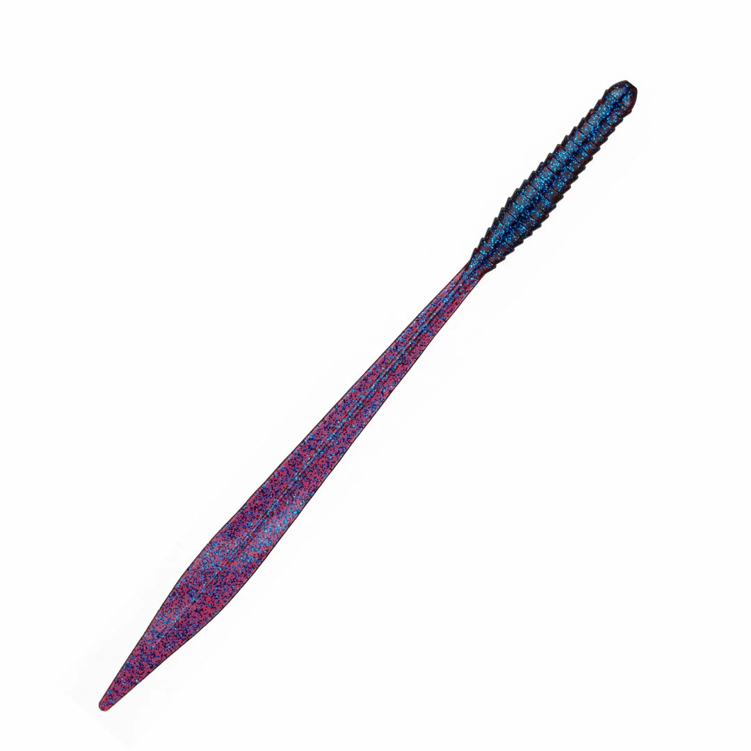 6th Sense Fishing Ridge Worm - Plum Fleck 3 6th Sense Fishing Ridge Worm - Plum Fleck