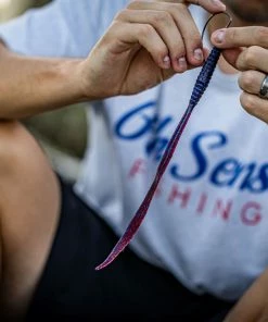 6th Sense Fishing Ridge Worm - Plum Fleck 7 6th Sense Fishing Ridge Worm - Plum Fleck