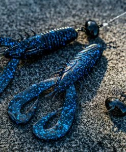 6th Sense Fishing Soft Plastics Stroker Craw - Black N Blue Flake