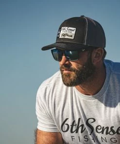 6th Sense Fishing Fishbones Flag - Black/Gray Headwear 7 6th Sense Fishing Fishbones Flag - Black/Gray Headwear