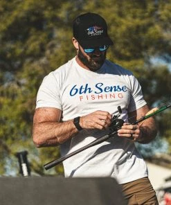 6th Sense Fishing FeedStore Tee - Heather White