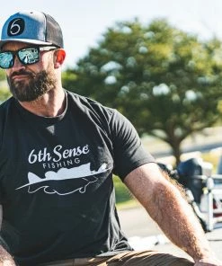 6th Sense Fishing Blowup Tee - Black Tee Shirts