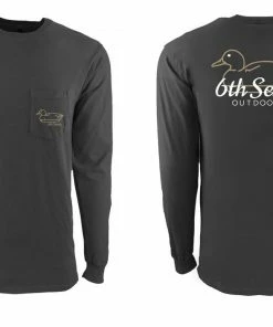 6th Sense Fishing Decoy - L/S Tee - Coal