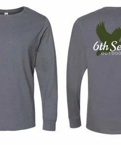 6th Sense Fishing Long Sleeve Tees Duck Sense - L/S Tee - Charcoal