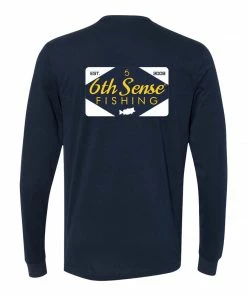 6th Sense Fishing FeedStore - L/S Tee - Midnight Navy Long Sleeve Tees
