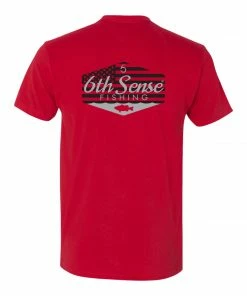 6th Sense Fishing Tee Shirts FlagFish Tee - Red