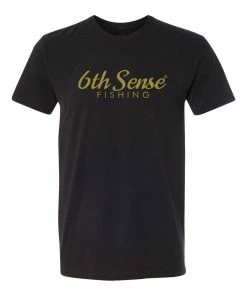 6th Sense Fishing Tee Shirts Golden 6 Tee - Black