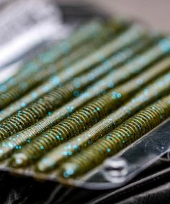 6th Sense Fishing Divine Shakey Worm - Green Pumpkin Blue