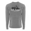 6th Sense Fishing Jigged - L/S Tee - Dark Heather Gray Long Sleeve Tees