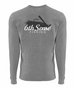 6th Sense Fishing Jigged - L/S Tee - Dark Heather Gray Long Sleeve Tees