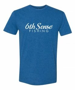 6th Sense Fishing The Texan Tee - Heather Cool Blue