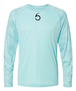 6th Sense Fishing Performance 6 Sunshirt - Aqua Blue Performance Apparel