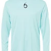 6th Sense Fishing Performance 6 Hooded Sunshirt - Aqua Blue Performance Apparel