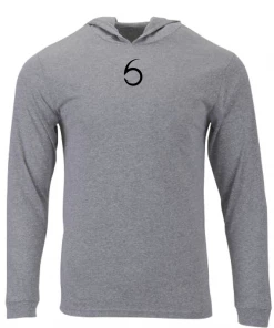6th Sense Fishing Performance Apparel Performance 6 Hooded Sunshirt - Heather Gray