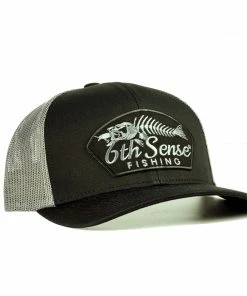6th Sense Fishing Silver Fishbones - Black/Silver Headwear