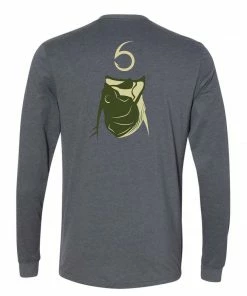 6th Sense Fishing The Chomp - L/S Tee - Charcoal Long Sleeve Tees