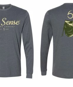 6th Sense Fishing The Chomp - L/S Tee - Charcoal Long Sleeve Tees