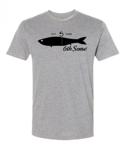 6th Sense Fishing The Draw Tee - Dark Heather Gray