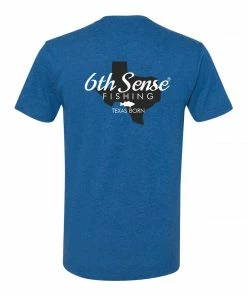 6th Sense Fishing The Texan Tee - Heather Cool Blue