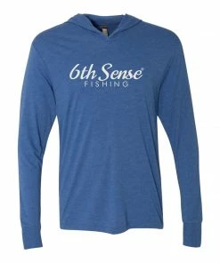 6th Sense Fishing Essential 6 - L/S Hooded Tee - Vintage Royal