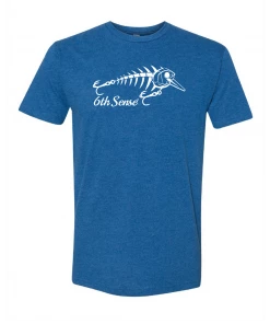6th Sense Fishing Tee Shirts Anatomy Of A Crankbait Tee - Heather Cool Blue