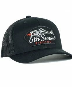 6th Sense Fishing Black Fish Bones - Black Headwear