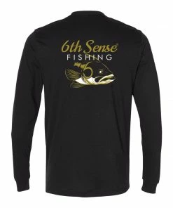 6th Sense Fishing Golden 6 - L/S Tee - Black Long Sleeve Tees