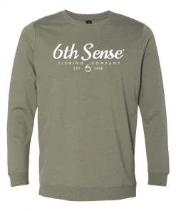 6th Sense Fishing The Cruiser L/S Tee - Heather Green Long Sleeve Tees