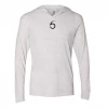6th Sense Fishing Performance Apparel Team 6 - L/S Hooded Tee - Heather White