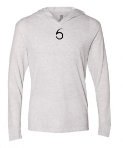 6th Sense Fishing Performance Apparel Team 6 - L/S Hooded Tee - Heather White