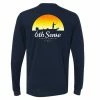 6th Sense Fishing The Sunrise - L/S Tee - Navy Long Sleeve Tees